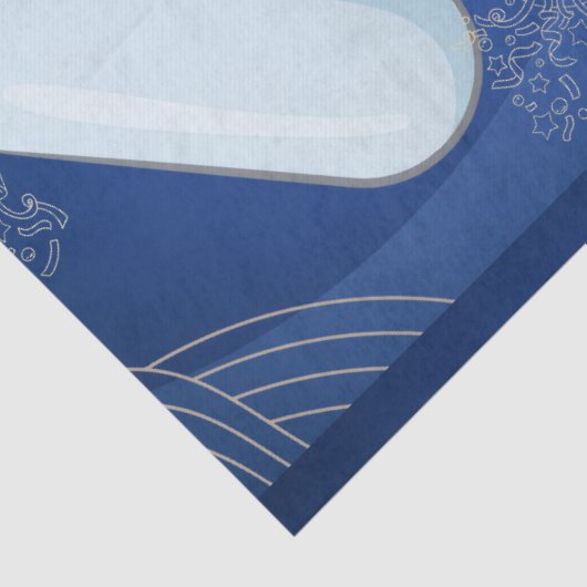 Cute Baby Elephant First Birthday Tissuepapier (Detail)