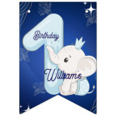 Cute Baby Elephant First Birthday Vlaggetjes (Tweede vlag)