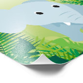 Cute Baby Elephant Foto Afdruk (Hoek)