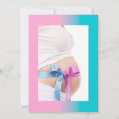 Cute Baby Elephant Gender onthullen Baby shower Fo Kaart (Achterkant)