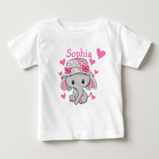 Cute Baby Elephant Girl (Voorkant)