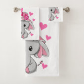 Cute Baby Elephant Girl Bad Handdoek (Insitu)