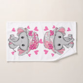 Cute Baby Elephant Girl Bad Handdoek (Handdoek)