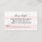 Cute Baby Elephant Girly Diaper Raffle Ticket (Voorkant)