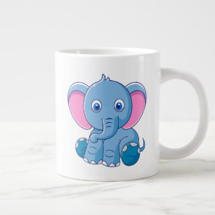Cute Baby Elephant Grote Koffiekop