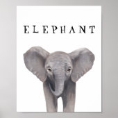  Cute Baby Elephant Kinder Poster (Voorkant)
