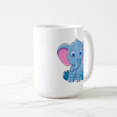 Cute Baby Elephant Koffiemok (Voorkant rechts)