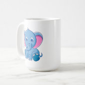 Cute Baby Elephant Koffiemok (Voorkant links)