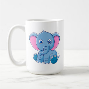 Cute Baby Elephant Koffiemok