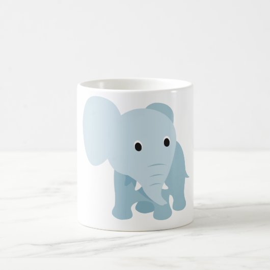 Cute Baby Elephant Koffiemok (Center)