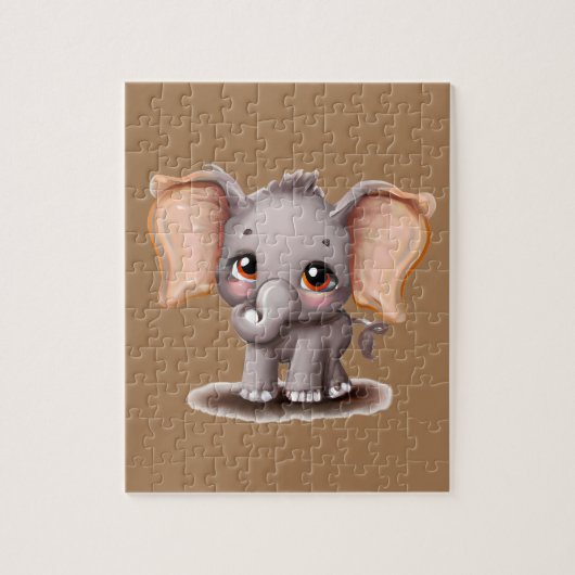 Cute Baby Elephant Legpuzzel (Verticaal)