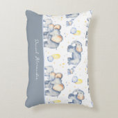 Cute Baby Elephant met mammie Waterverf Accent Kussen (Voorkant(Verticaal))