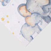 Cute Baby Elephant met mammie Waterverf Tissuepapier (Detail)