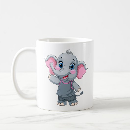 Cute Baby Elephant Mok (Links)