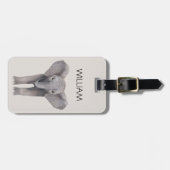 Cute Baby Elephant Name Bagagelabel (Voorkant horizontaal)