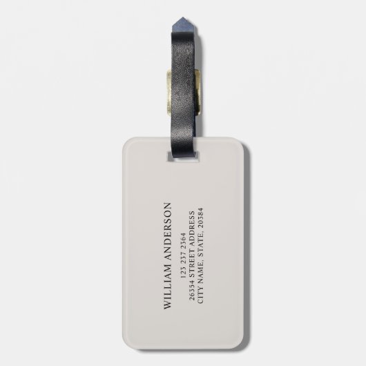 Cute Baby Elephant Name Bagagelabel (Achterkant verticaal)