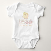 Cute Baby Elephant Nonnie houdt van me Romper (Voorkant)