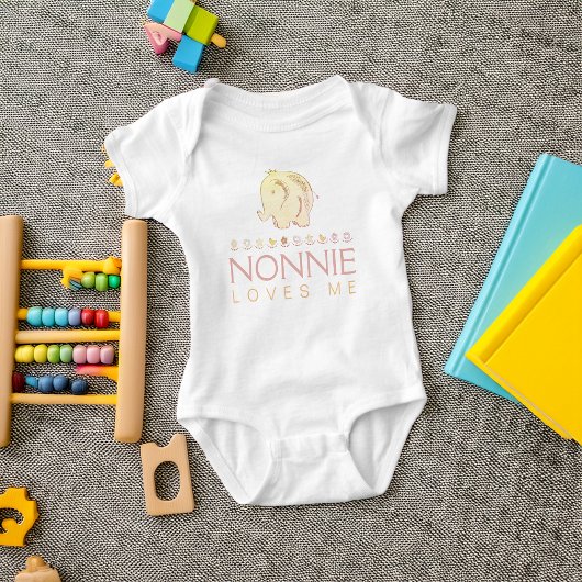 Cute Baby Elephant Nonnie houdt van me Romper