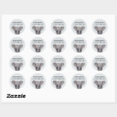 Cute Baby Elephant Personalized Name School Ronde Sticker (Vel)