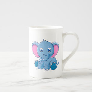 Cute Baby Elephant Porselein Kop
