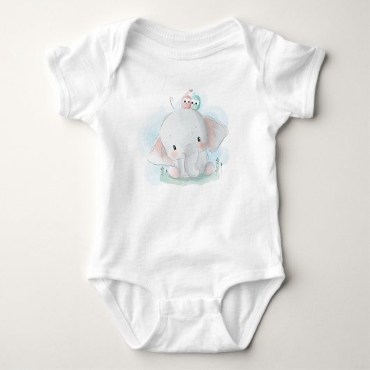 Cute Baby Elephant Romper (Voorkant)