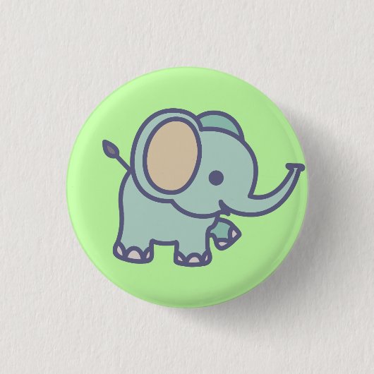 Cute Baby Elephant Ronde Button 3,2 Cm (Voorkant)