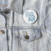Cute Baby Elephant Ronde Button 5,7 Cm (In situ)
