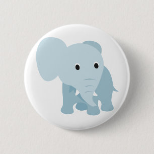 Cute Baby Elephant Ronde Button 5,7 Cm