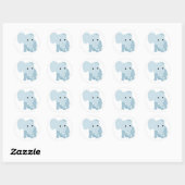 Cute Baby Elephant Ronde Sticker (Vel)