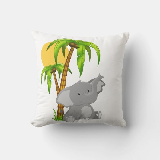 Cute Baby Elephant Sierkussen (Voorkant)