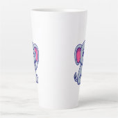 Cute Baby Elephant Sitting Cartoon-23800 Latte Mok (Voorkant)