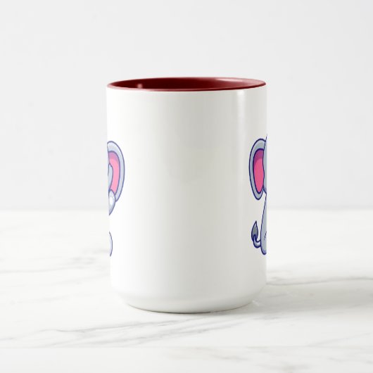 Cute Baby Elephant Sitting Cartoon-23800 Mok (Midden)