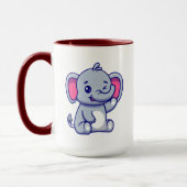 Cute Baby Elephant Sitting Cartoon-23800 Mok (Links)