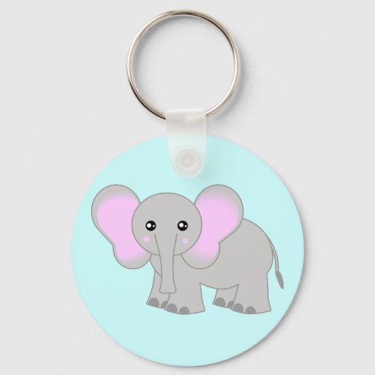 Cute Baby Elephant Sleutelhanger (Voorkant)
