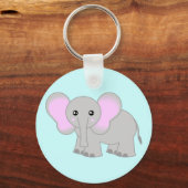 Cute Baby Elephant Sleutelhanger (Voorkant)