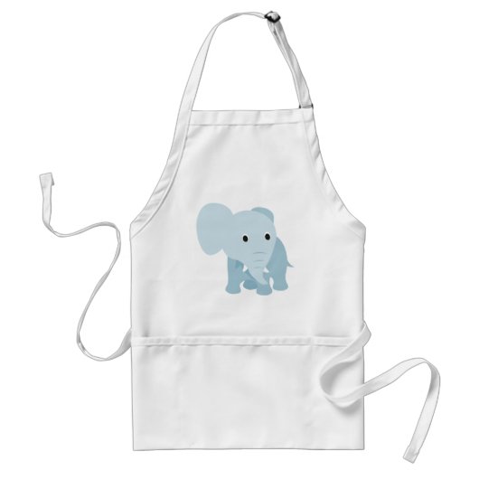 Cute Baby Elephant Standaard Schort (Voorkant)