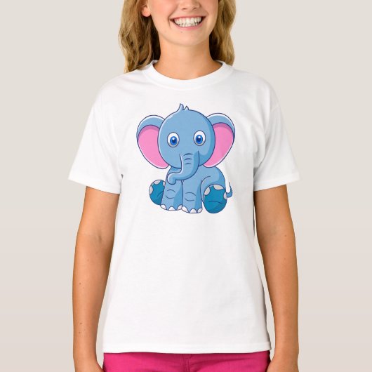 Cute Baby Elephant T-shirt (Voorkant)
