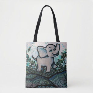 Cute Baby Elephant Tote Bag