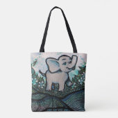Cute Baby Elephant Tote Bag (Achterkant)