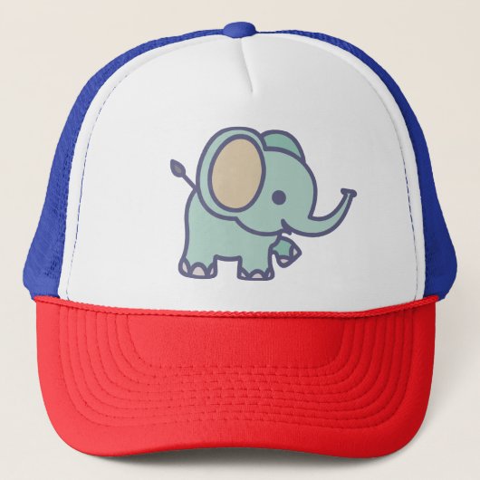 Cute Baby Elephant Trucker Pet (Voorkant)