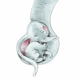 Cute Baby Elephant Trunk Baby shower Cake Topper Staand Fotobeeldje