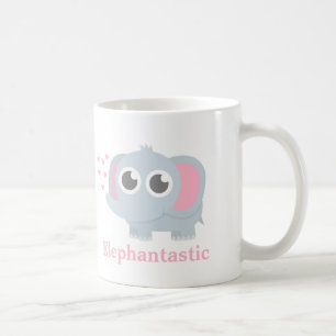 Cute Baby Elephant with Love for Girls Koffiemok