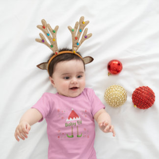 Cute Baby Elf & Snowflake Christmas Romper
