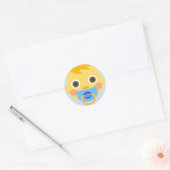 Cute Baby Emoji Ronde Sticker (Envelop)