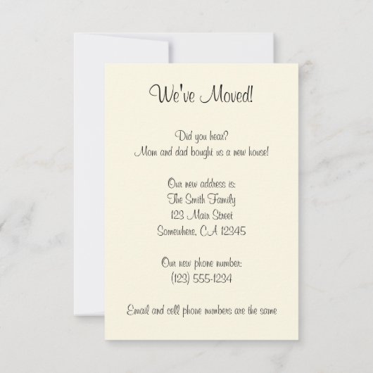  Cute Baby en Puppy Dog Verandering van Adres Aankondiging (Achterkant)