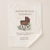 Cute  Baby Eucalyptus Baby Carriage Sherpa Deken (Voorkant)