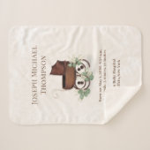 Cute  Baby Eucalyptus Baby Carriage Sherpa Deken (Voorkant (horizontaal))