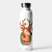 Cute Baby Fawn-kerstversieringen Waterfles (Links)