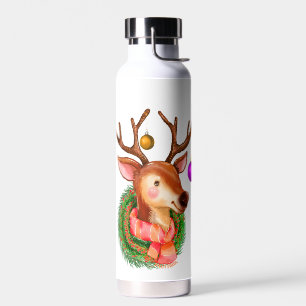 Cute Baby Fawn-kerstversieringen Waterfles
