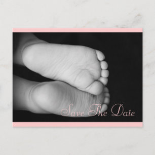 Cute Baby Feet Aankondigingskaart